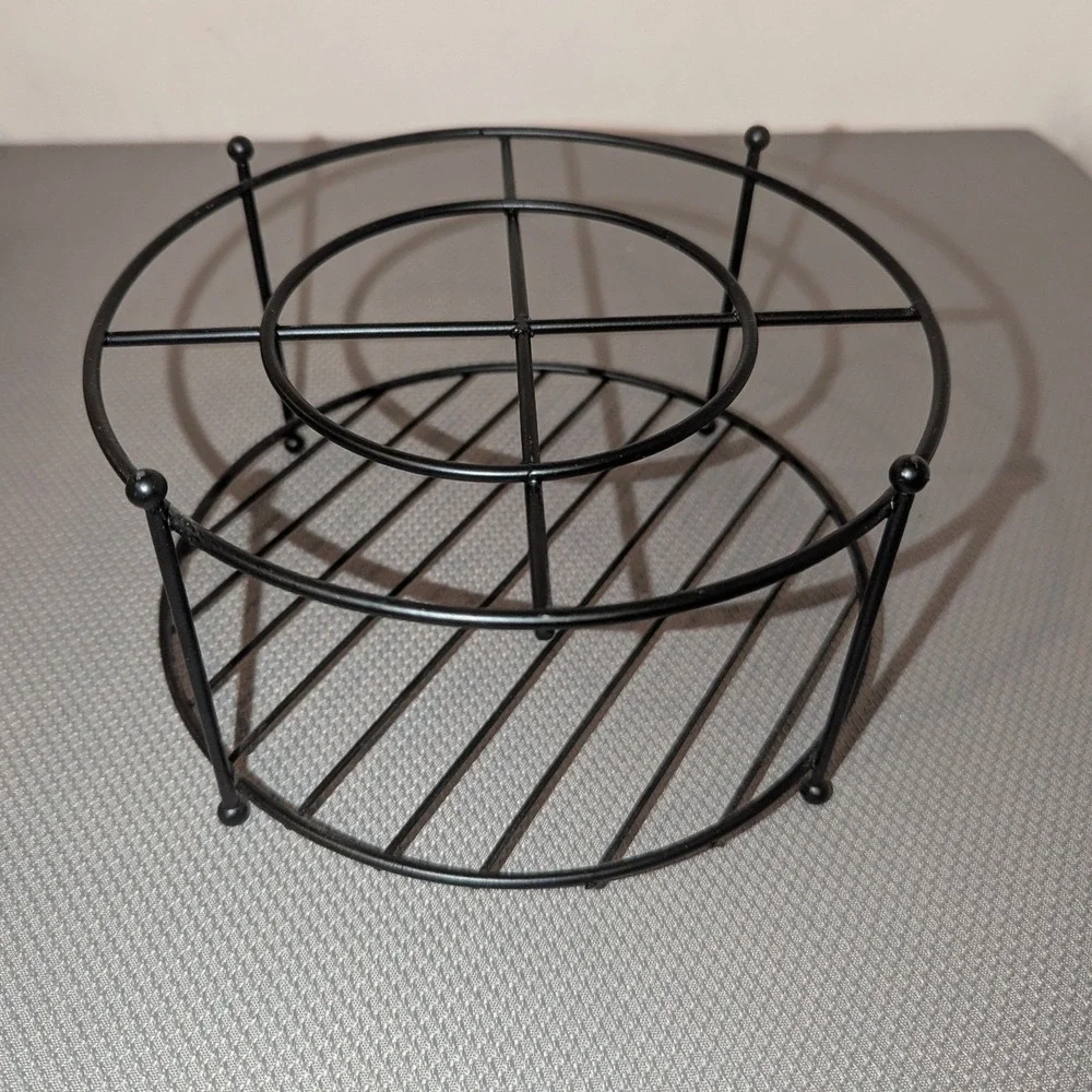 Pier 1 Imports Tomoko 6 Piece Tea Set Floral Ceramic Teapot 4 Cups Metal Stand